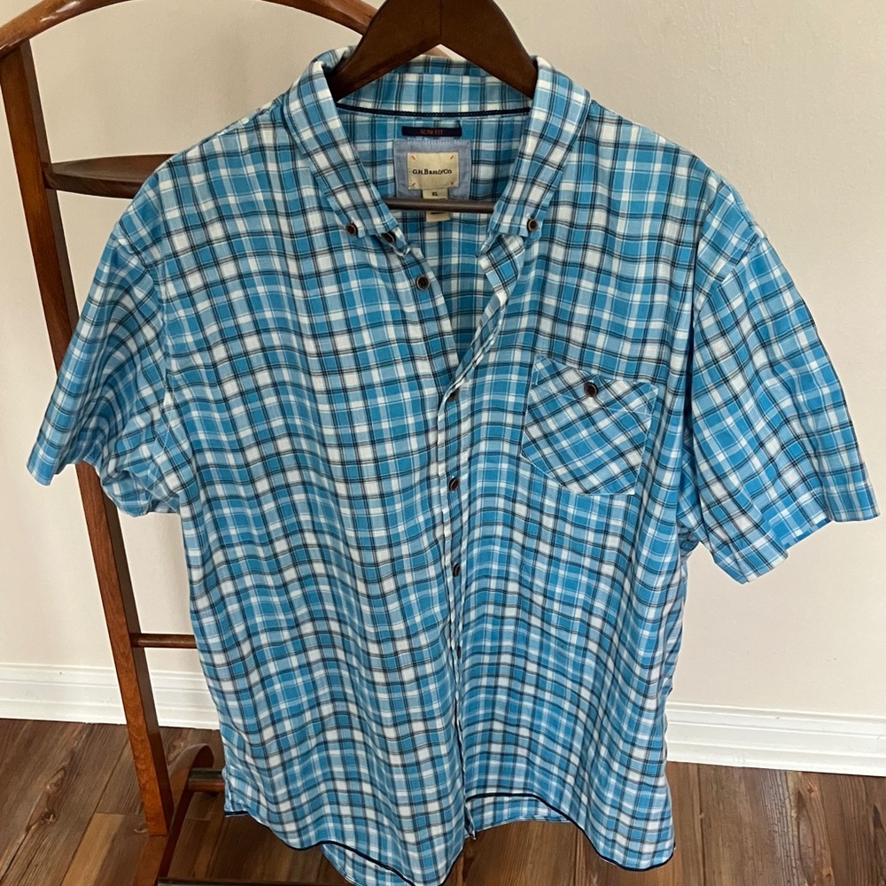 Blue Plaid Men's Shirt